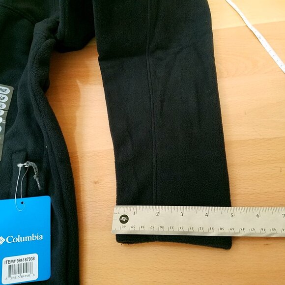 Columbia Men’s Trail III Full Zip Fleece Jacket Large Black New Lightweight - Picture 9 of 12